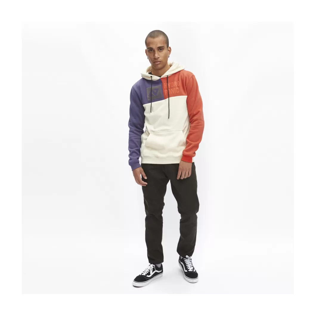 Hydroponic Sudaderas Con Capucha Niño>Sudadera Con Capucha Niño DUAL Off White / Violet / Orange