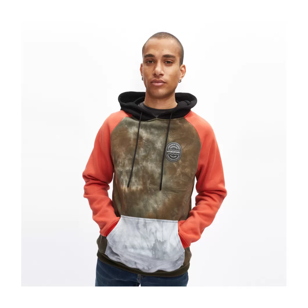 Hydroponic Sudaderas Con Capucha Niño>Sudadera Con Capucha Niño PARADISE Orange / Tie Dye Army Green