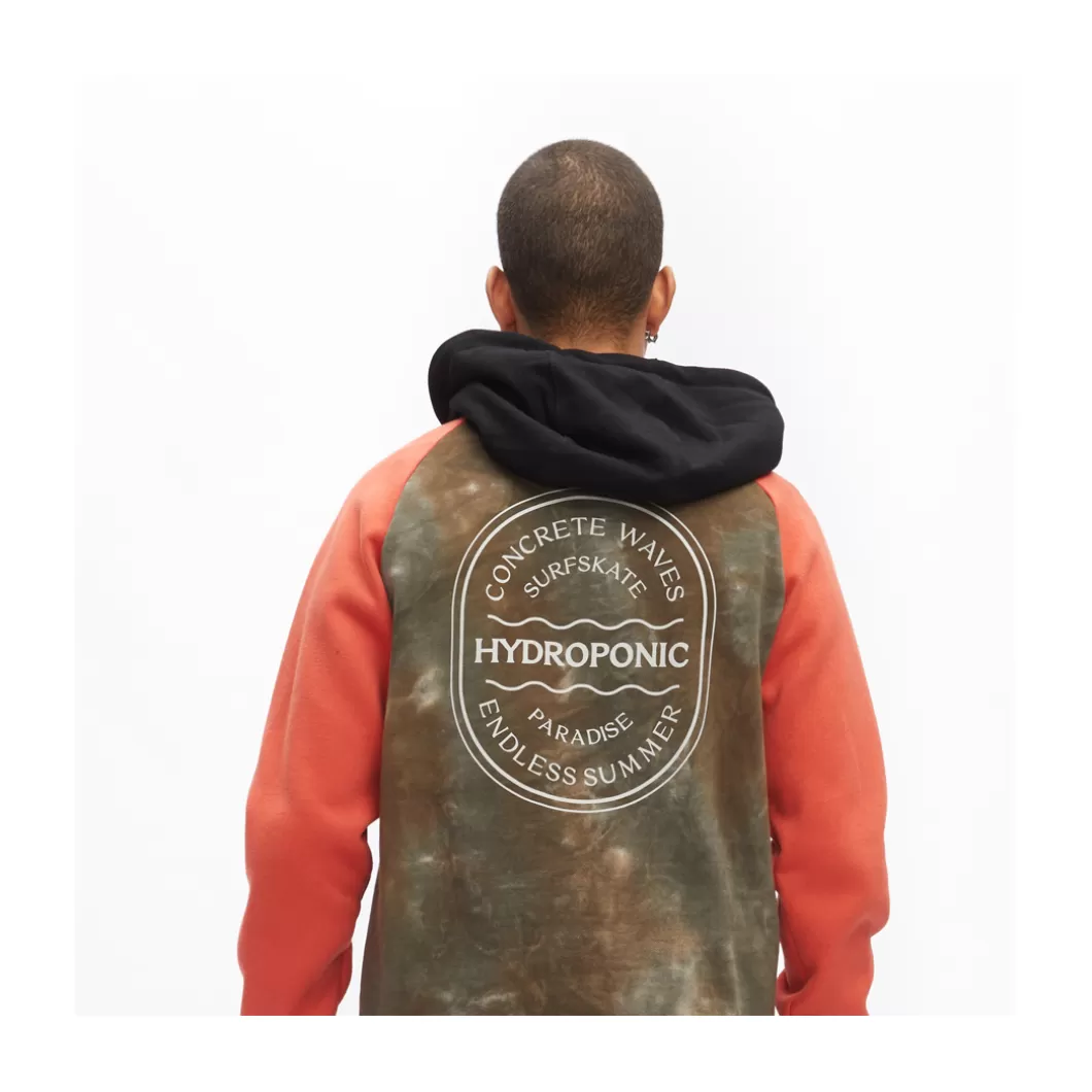 Hydroponic Sudaderas Con Capucha Niño>Sudadera Con Capucha Niño PARADISE Orange / Tie Dye Army Green