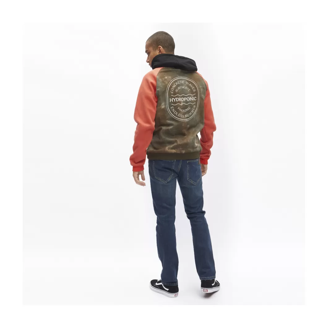 Hydroponic Sudaderas Con Capucha Niño>Sudadera Con Capucha Niño PARADISE Orange / Tie Dye Army Green