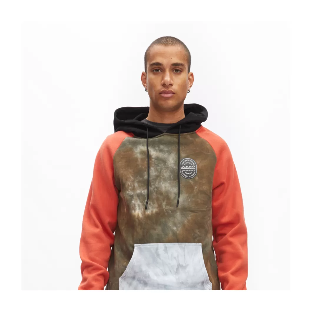 Hydroponic Sudaderas Con Capucha Niño>Sudadera Con Capucha Niño PARADISE Orange / Tie Dye Army Green