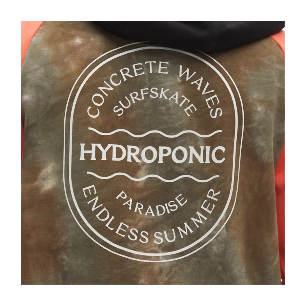 Hydroponic Sudaderas Con Capucha Niño>Sudadera Con Capucha Niño PARADISE Orange / Tie Dye Army Green