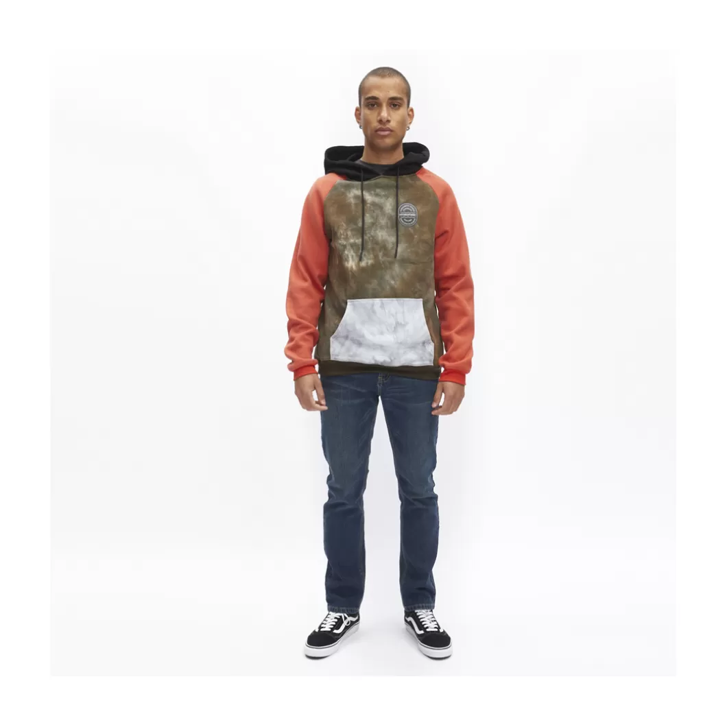 Hydroponic Sudaderas Con Capucha Niño>Sudadera Con Capucha Niño PARADISE Orange / Tie Dye Army Green