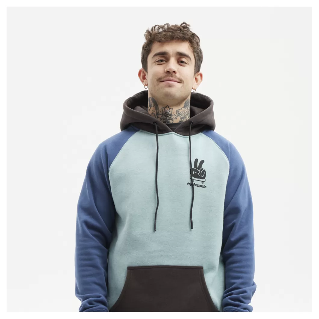 Hydroponic Sudaderas Con Capucha Niño>Sudadera Con Capucha Niño PEACE Blue / Acqua / Charcoal