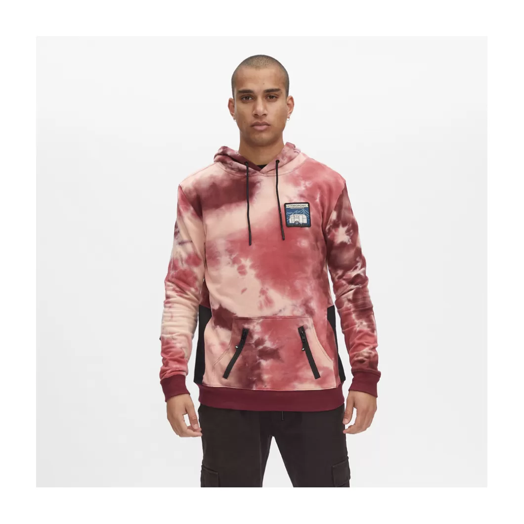 Hydroponic Sudaderas Con Capucha>Sudadera Con Capucha PCH NOMADS HD Tie Dye Wine