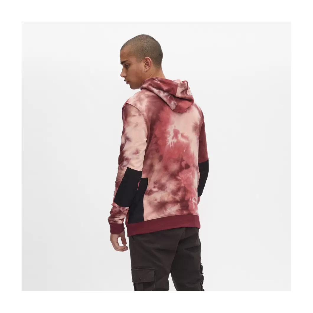Hydroponic Sudaderas Con Capucha>Sudadera Con Capucha PCH NOMADS HD Tie Dye Wine