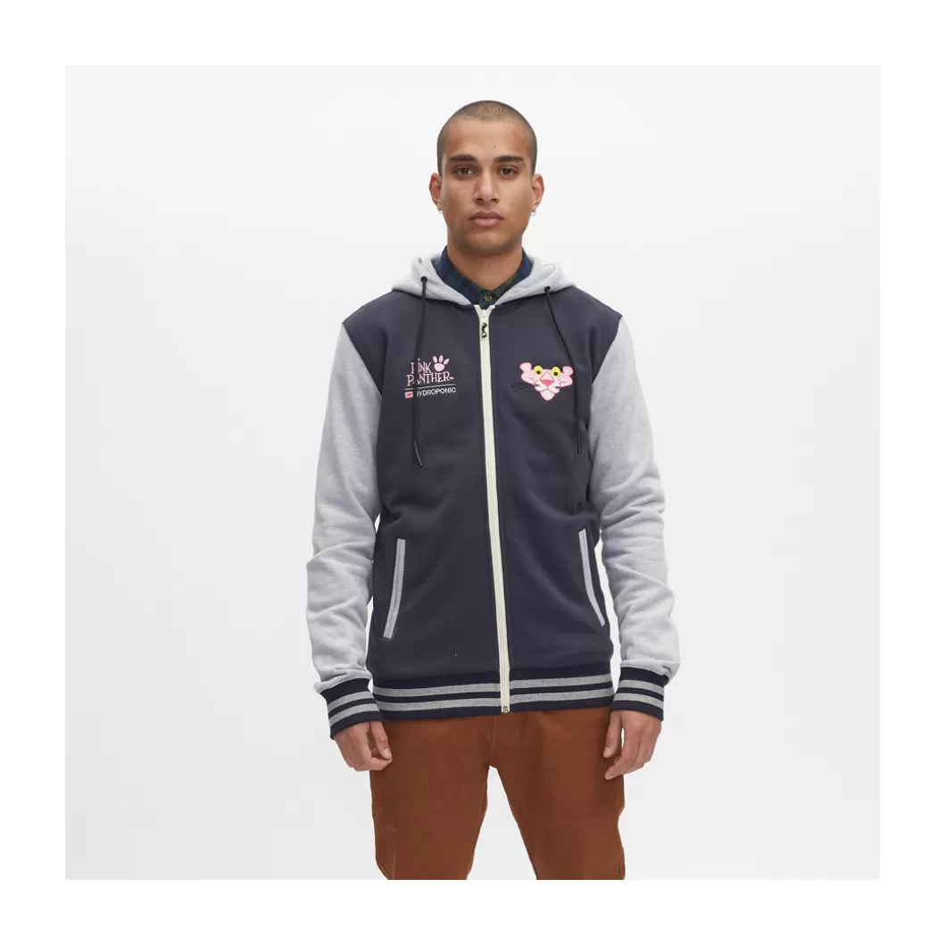 Hydroponic La Pantera Rosa Colabo | Outlet Ropa>Sudadera Con Capucha PINK VARSITY Navy / Heather Grey