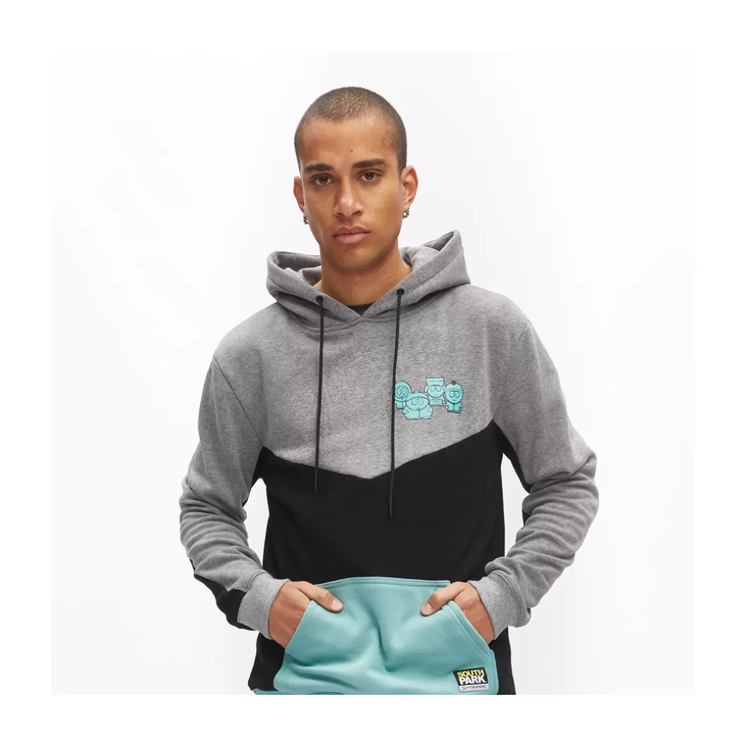 Hydroponic South Park Colabo | Outlet Ropa>Sudadera Con Capucha SOUTH PARK EYES Heather Grey / Black / Jade