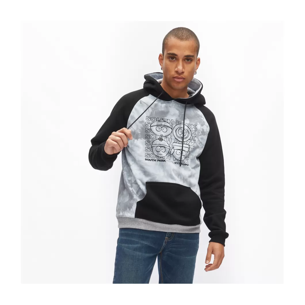 Hydroponic South Park Colabo | Outlet Ropa>Sudadera Con Capucha SOUTH PARK TILE Black / Tie Dye Light Grey
