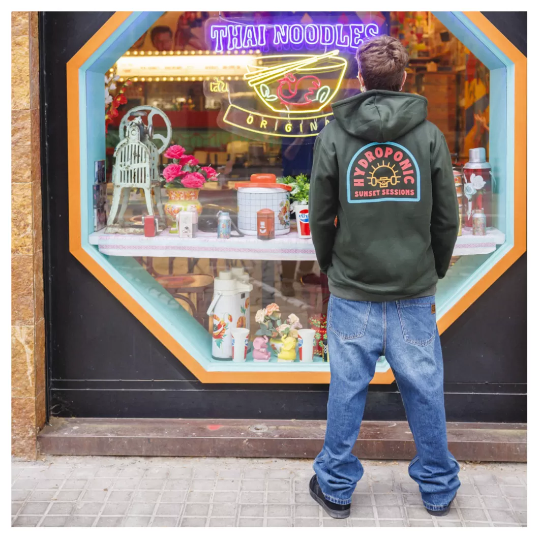Hydroponic Sudaderas Con Capucha>Sudadera Con Capucha SUNSET Dark Green