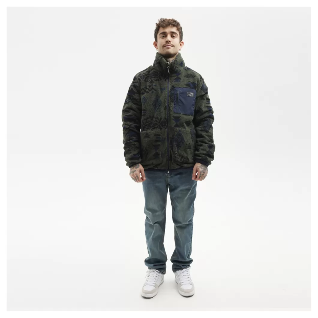 Hydroponic Chaquetas | Polar & Softshell>Sudadera Polar LOBO Green / Navy