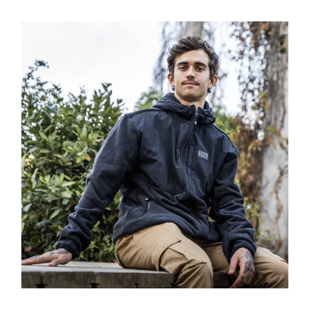Hydroponic Chaquetas | Polar & Softshell>Sudadera Polar RIVER Black Anthracite