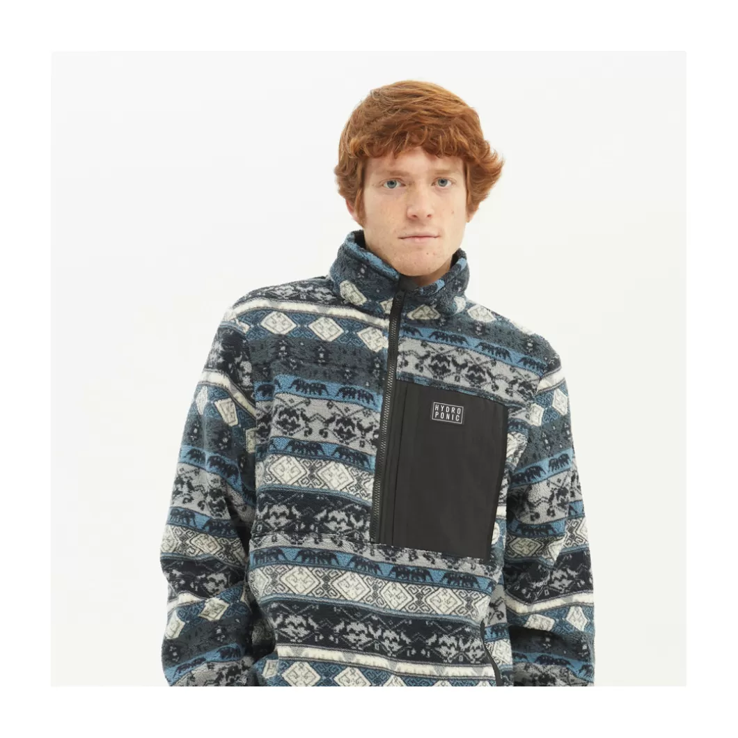 Hydroponic Polar & Softshell | Sudaderas Con Capucha>Sudadera Polar RUMBLE Blue Grey Navajo