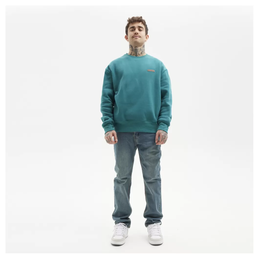 Hydroponic Sudaderas Sin Capucha>Sudadera Sin Capucha CHAPEL Teal Green