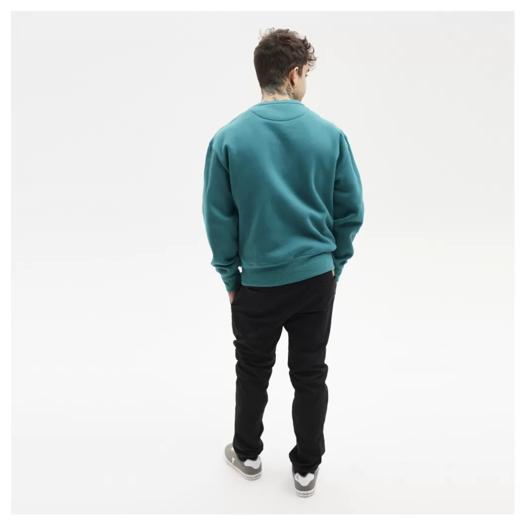 Hydroponic Sudaderas Sin Capucha>Sudadera Sin Capucha CHAPEL Teal Green