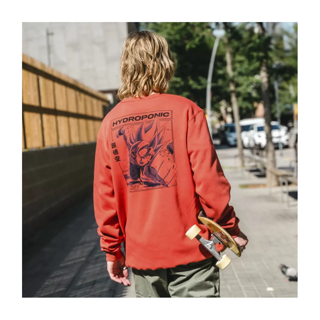 Hydroponic Dragon Ball Z Colabo | Sudaderas Sin Capucha>Sudadera Sin Capucha DRAGON BALL Z COMIC Terracota