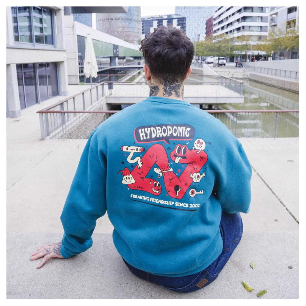 Hydroponic Sudaderas Sin Capucha>Sudadera Sin Capucha FREAKING Teal Green