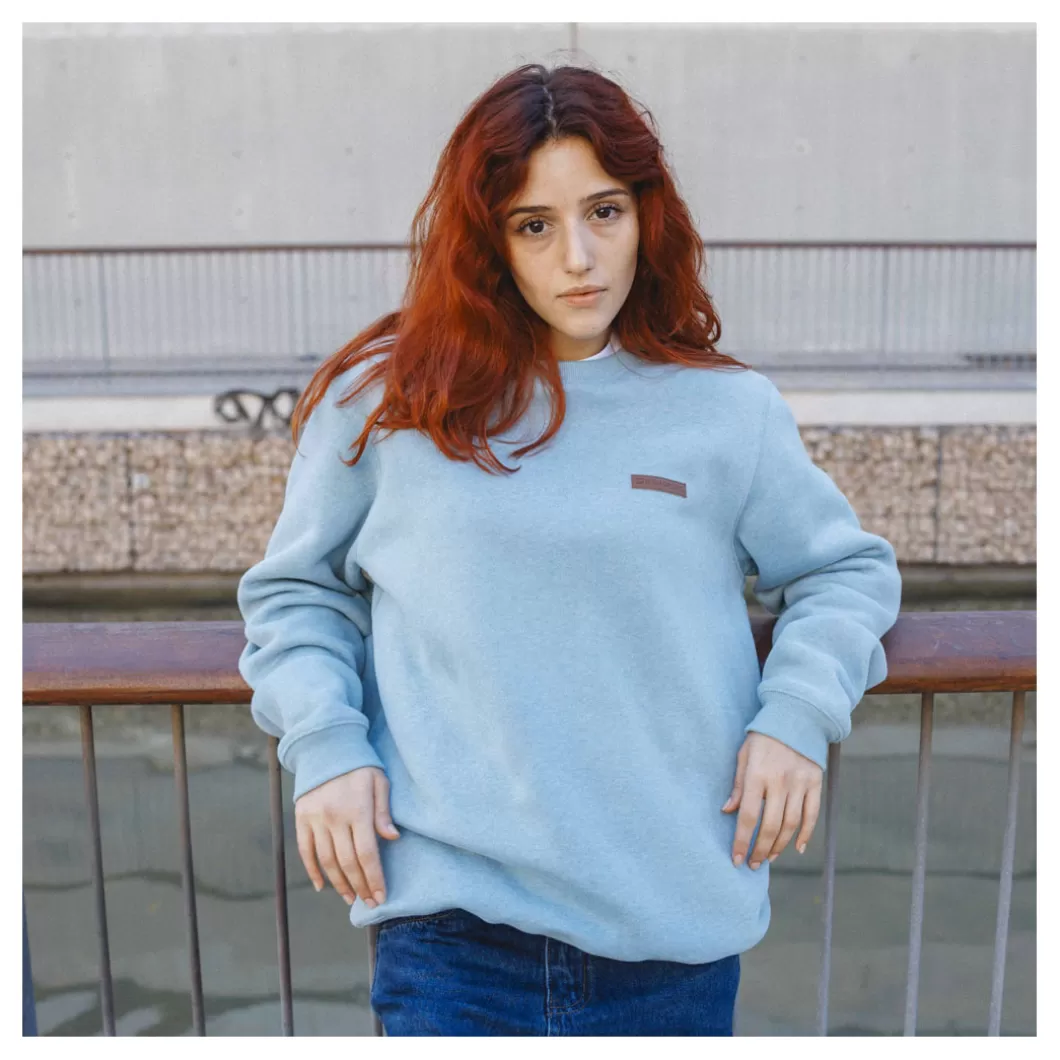 Hydroponic Sudaderas Sin Capucha>Sudadera Sin Capucha GRACE Heather Acqua
