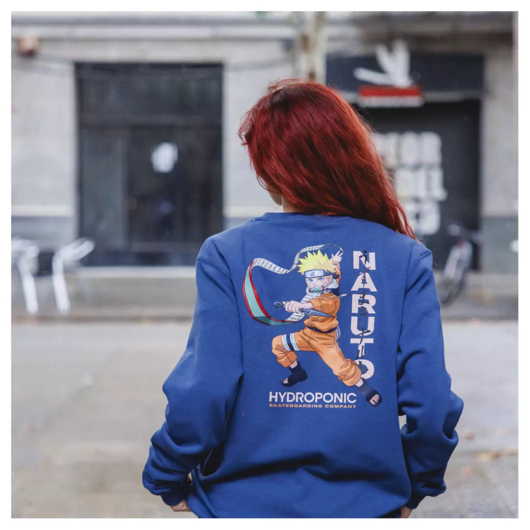 Hydroponic Naruto Colabo | Sudaderas Sin Capucha>Sudadera Sin Capucha NARUTO PARCHMENT Atlantic Blue