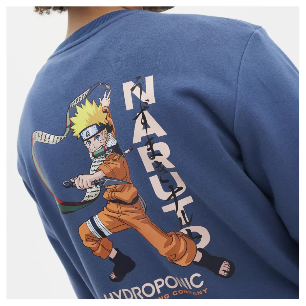 Hydroponic Naruto Colabo | Sudaderas Sin Capucha>Sudadera Sin Capucha NARUTO PARCHMENT Atlantic Blue
