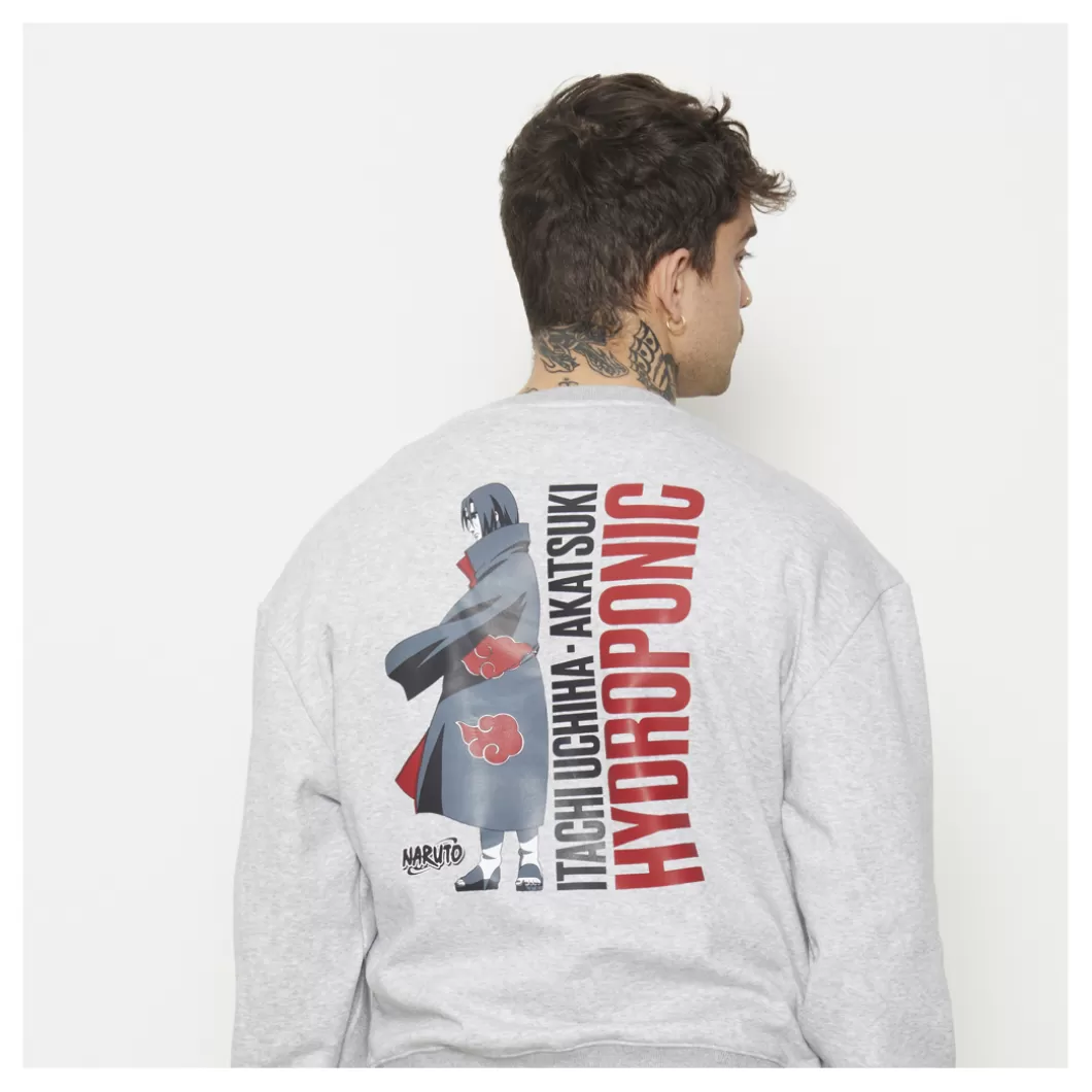 Hydroponic Sudaderas Sin Capucha Niño | Naruto Colabo>Sudadera Sin Capucha Niño NARUTO ITACHI Heather Grey