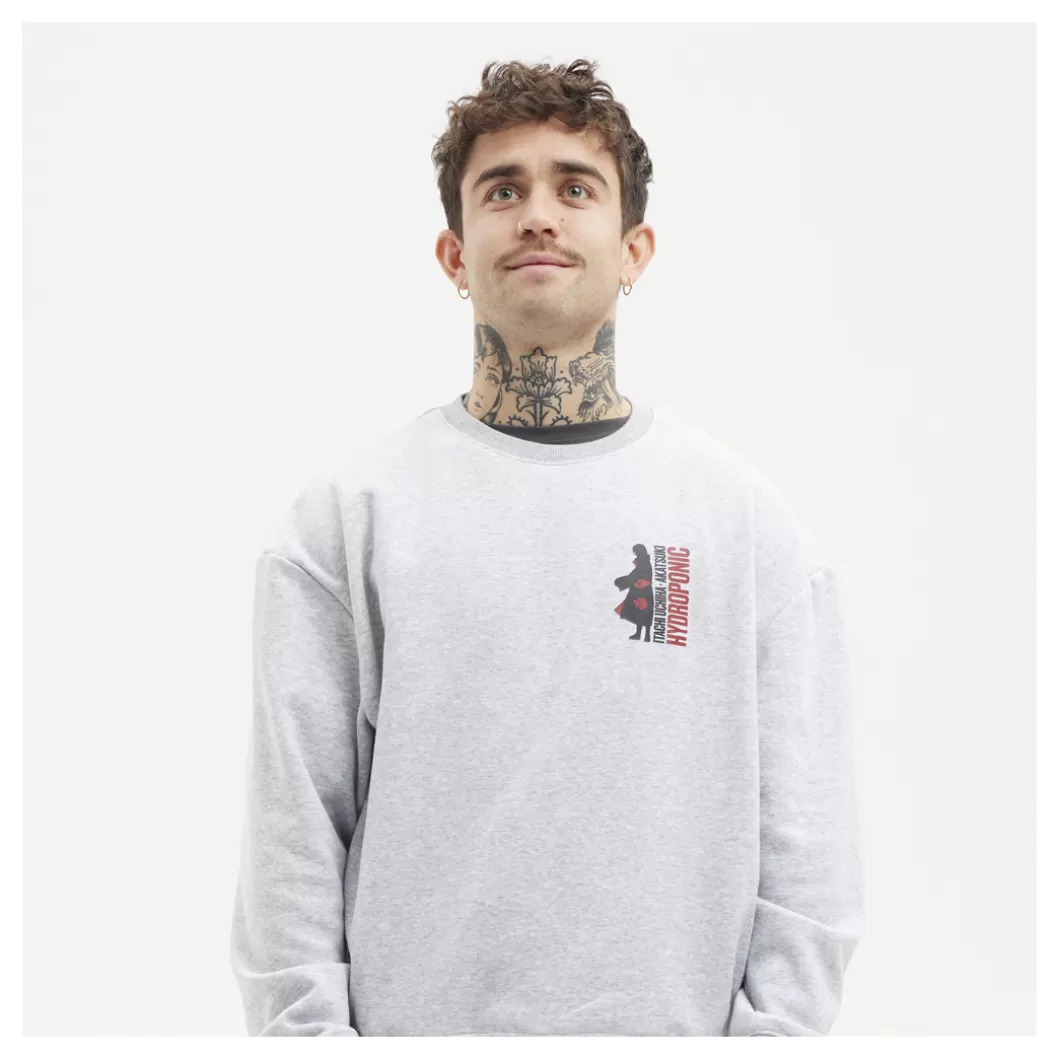 Hydroponic Sudaderas Sin Capucha Niño | Naruto Colabo>Sudadera Sin Capucha Niño NARUTO ITACHI Heather Grey