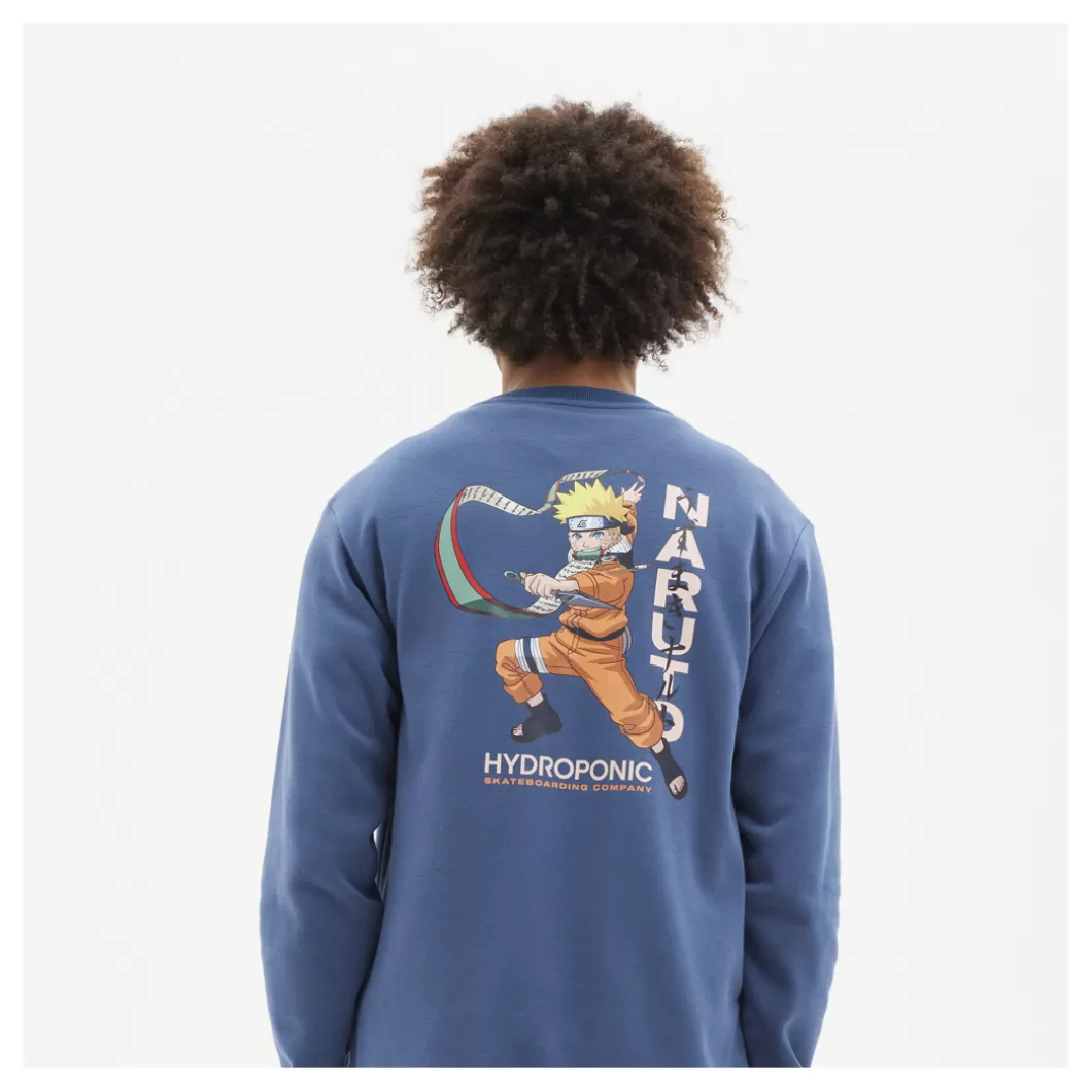 Hydroponic Naruto Colabo | Sudaderas Sin Capucha Niño>Sudadera Sin Capucha Niño NARUTO PARCHMENT Atlantic Blue