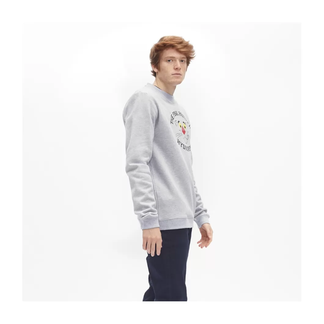 Hydroponic La Pantera Rosa Colabo | Sudaderas Sin Capucha>Sudadera Sin Capucha PINK SIMPLE Heather Grey