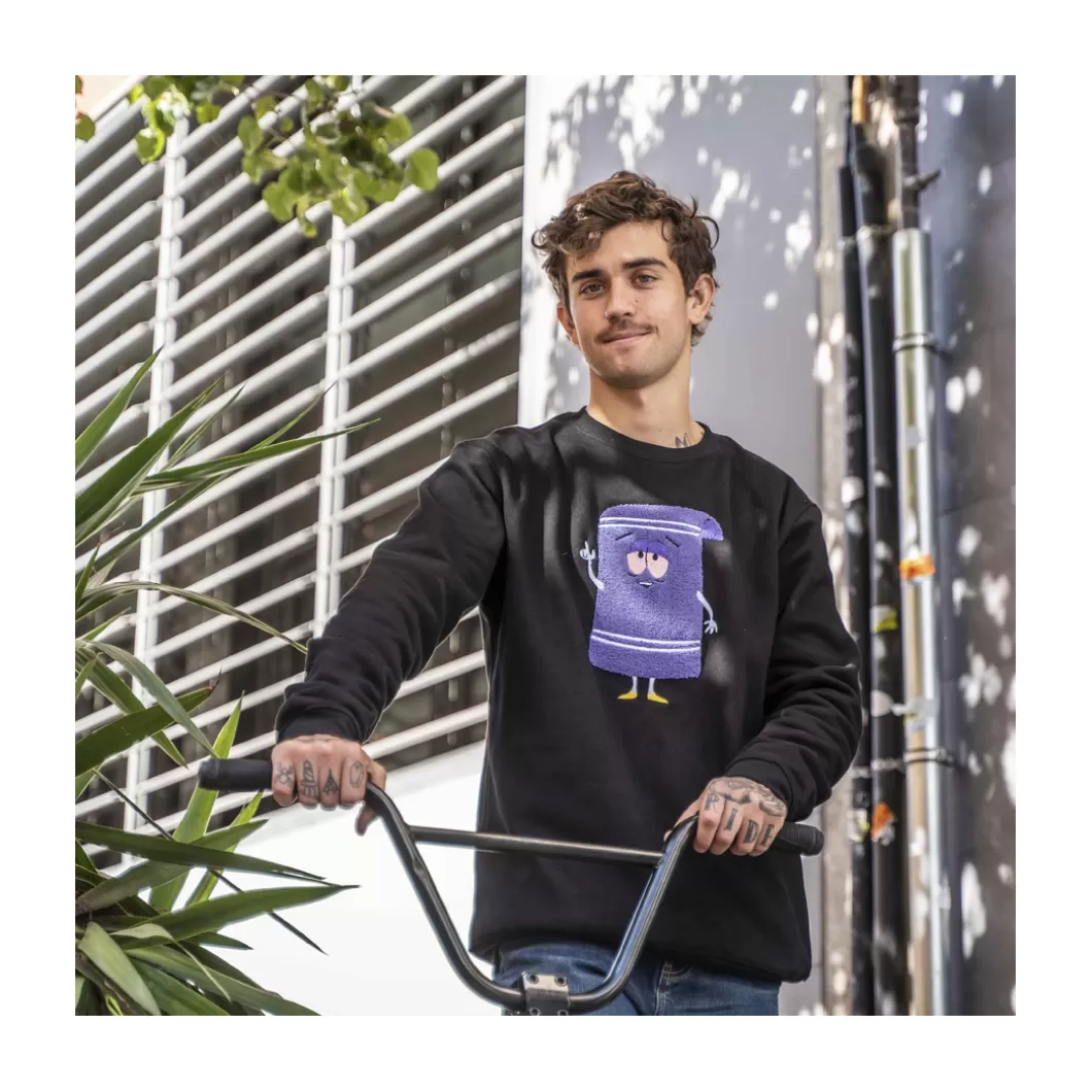 Hydroponic South Park Colabo | Sudaderas Sin Capucha>Sudadera Sin Capucha SOUTH PARK TOWELIE Black