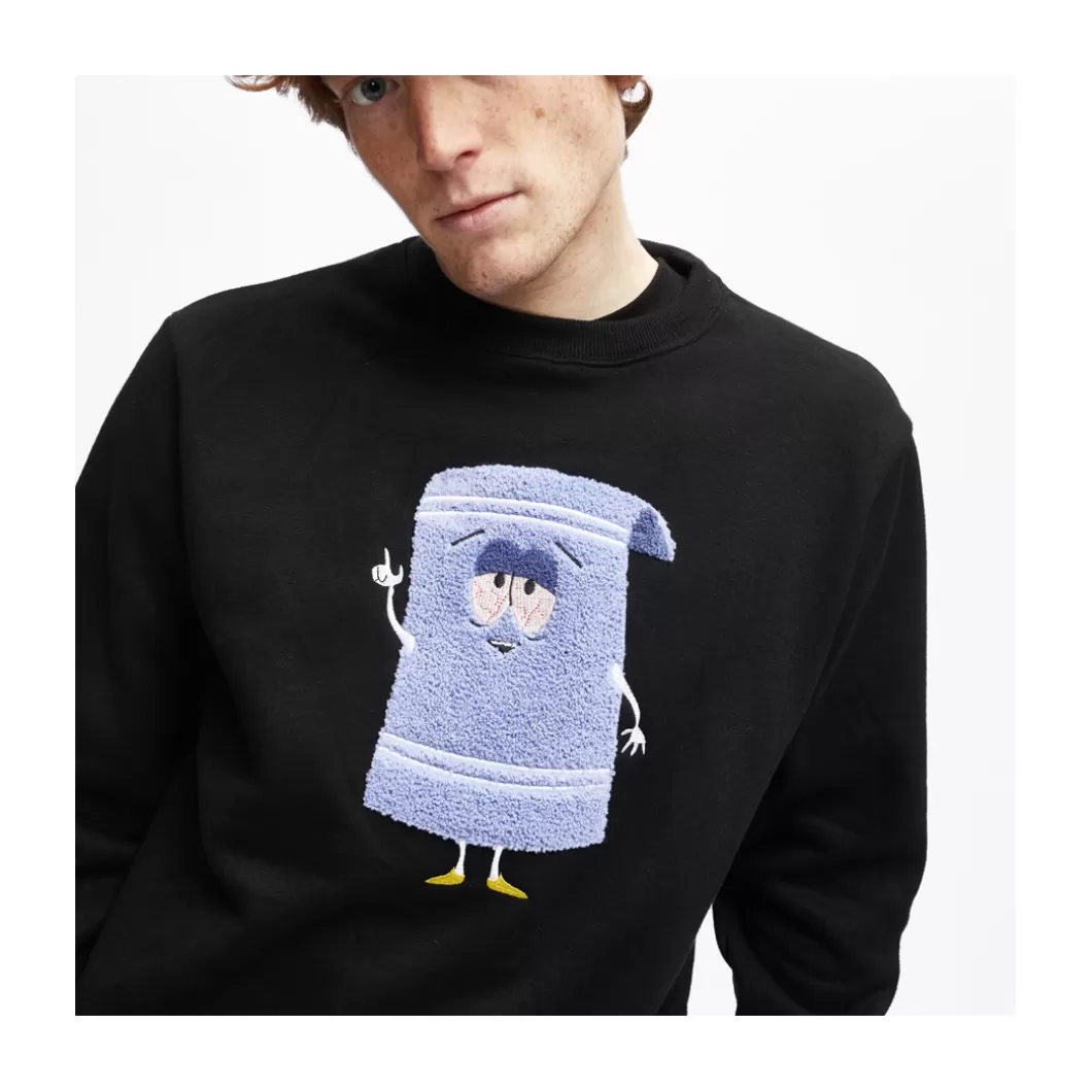 Hydroponic South Park Colabo | Sudaderas Sin Capucha>Sudadera Sin Capucha SOUTH PARK TOWELIE Black