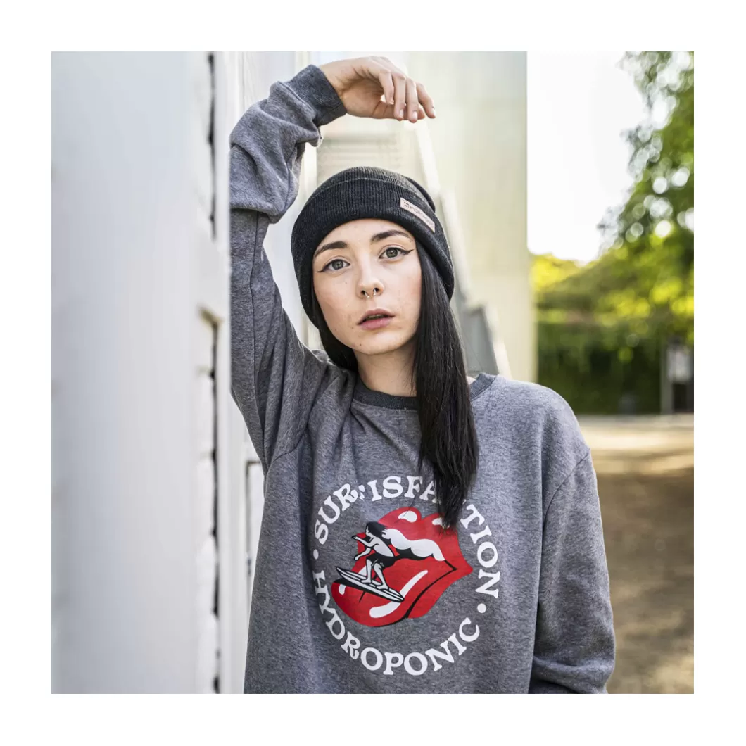 Hydroponic Sudaderas Sin Capucha>Sudadera Sin Capucha SURFISFACTION Heather Grey