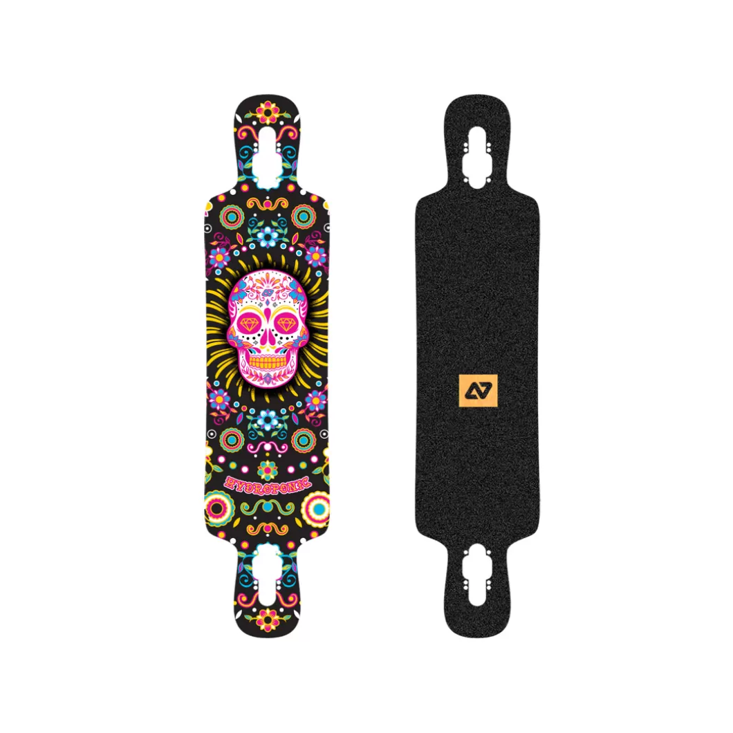 Hydroponic Tablas>Tabla Longboard Drop Through DT 3.0 MEXICAN SKULL Black