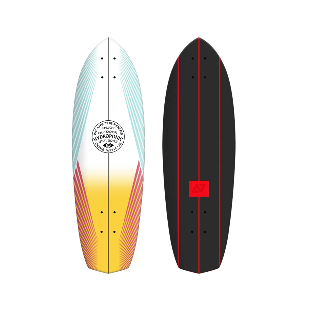 Hydroponic Tablas Surfskate | Skate Cruiser Tablas>Tabla Surfskate / Cruiser DIAMOND Lines White
