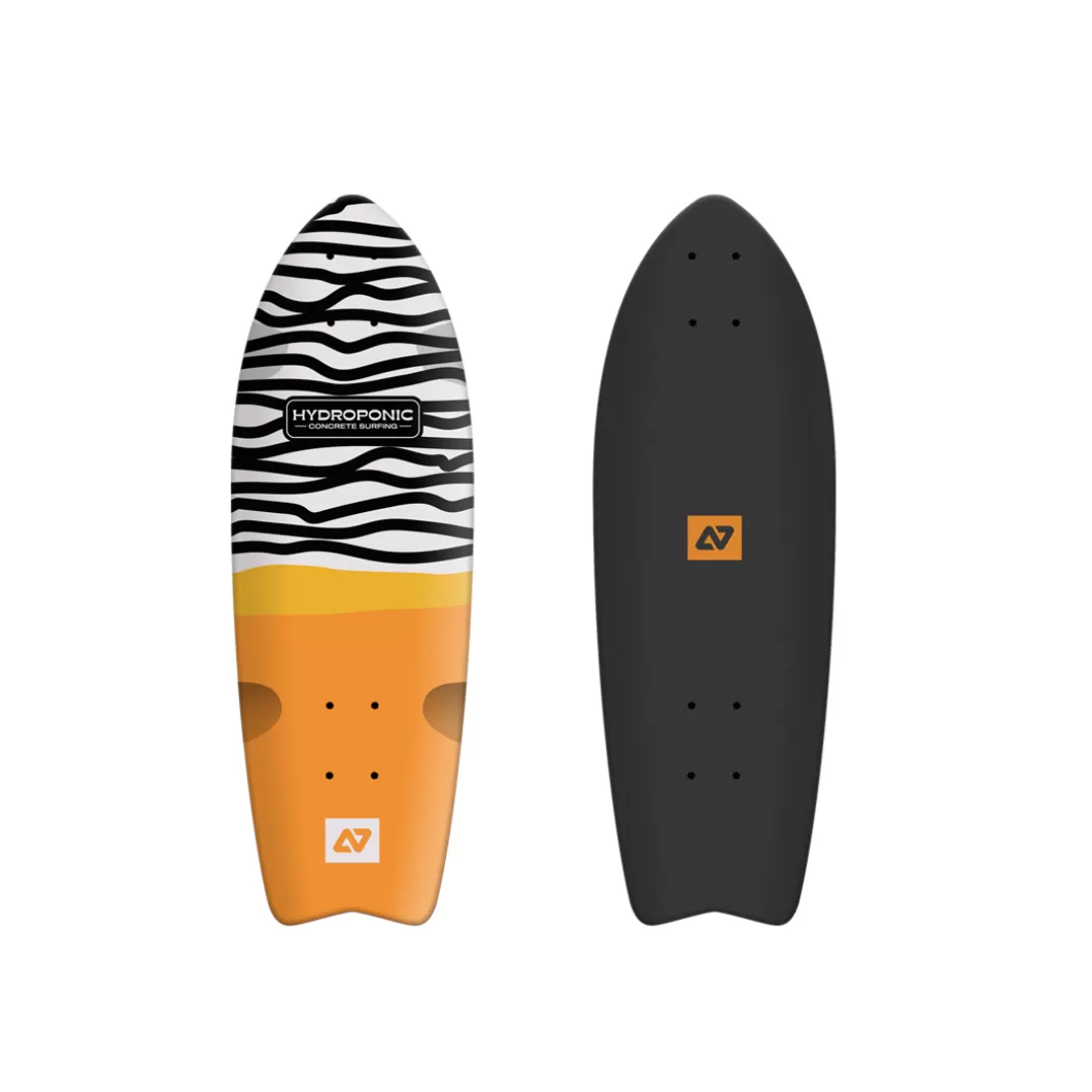 Hydroponic Tablas Surfskate | Skate Cruiser Tablas>Tabla Surfskate / Cruiser FISH 28'' Concrete Orange