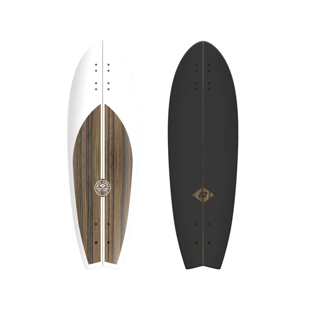 Hydroponic Tablas Surfskate | Skate Cruiser Tablas>Tabla Surfskate / Cruiser FISH 31,5'' Classic 2.0 White /Brown