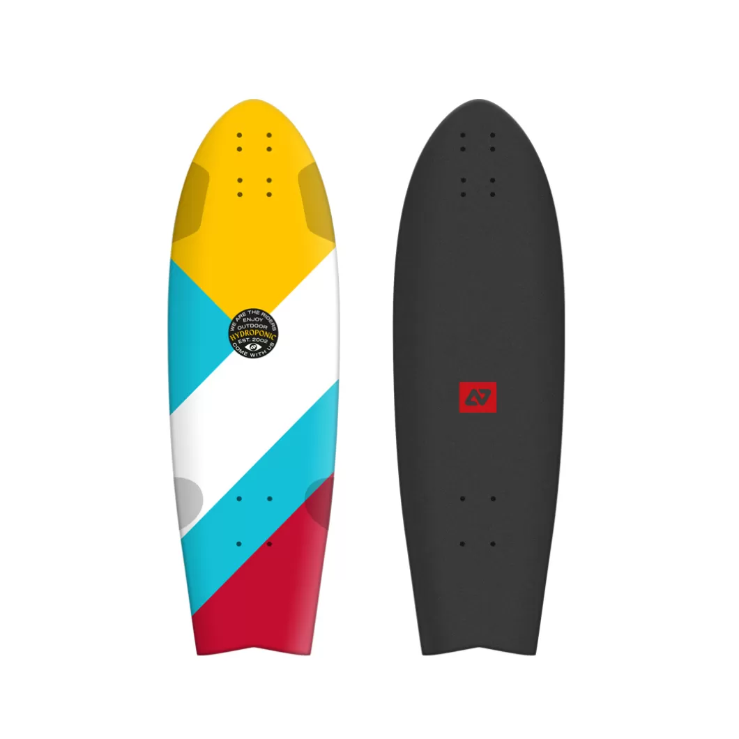 Hydroponic Tablas Surfskate | Skate Cruiser Tablas>Tabla Surfskate FISH 31,5'' Vortex 2.0 Yellow / Red